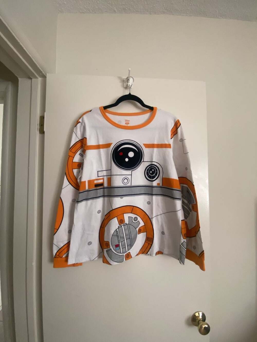 Disney Store Star Wars BB-8 Pajama Top Size XL White